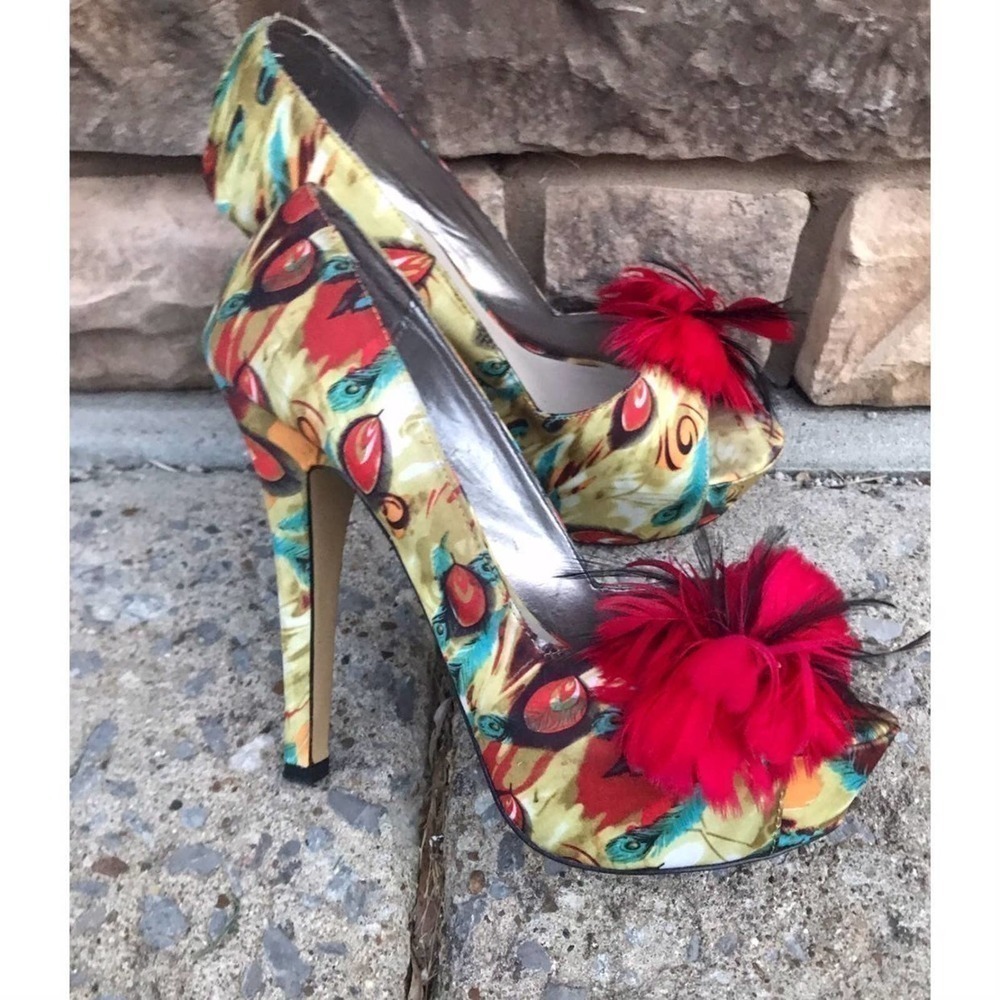 Mojo Moxy Multi colored Heel #005 - Picture 3 of 6